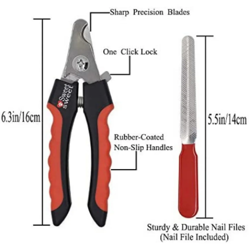 Dog & Cat Stainless Steel Grooming Nail Clippers